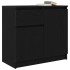 Aparador con cajón roble negro 71x35x65 cm madera de