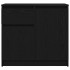 Aparador con cajón roble negro 71x35x65 cm madera de