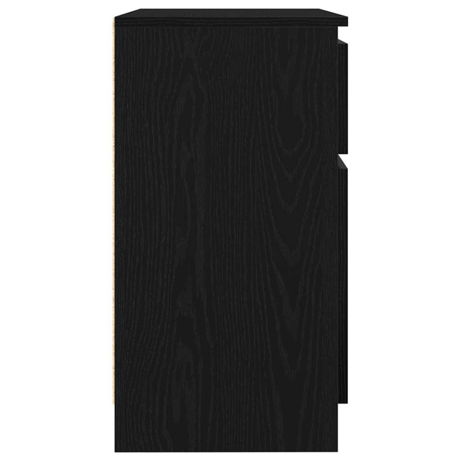 Aparador con cajón roble negro 71x35x65 cm madera de