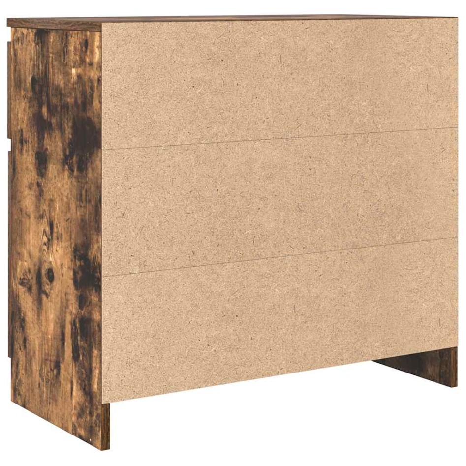 Aparador con cajón roble ahumado 71x35x65 cm madera