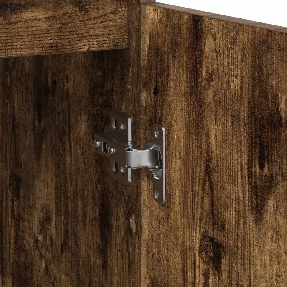 Aparador con cajón roble ahumado 71x35x65 cm madera