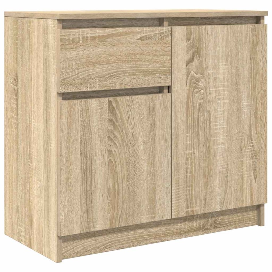 Aparador con cajón roble Sonoma 71x35x65 cm madera