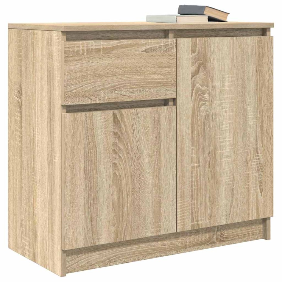 Aparador con cajón roble Sonoma 71x35x65 cm madera