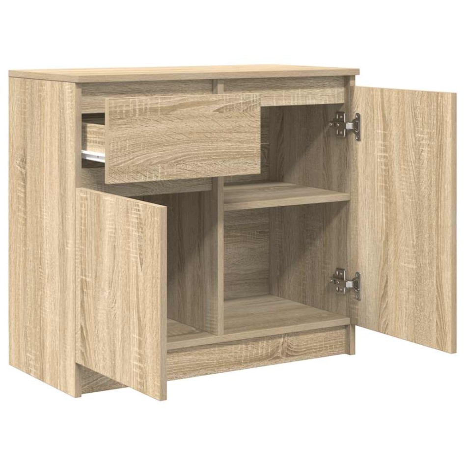 Aparador con cajón roble Sonoma 71x35x65 cm madera