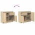 Aparador con cajón roble Sonoma 71x35x65 cm madera