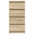 Aparador roble Sonoma 37,5x35x76 cm madera de