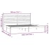 Estructura de cama madera maciza negro Supe King 180x200