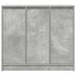 Aparador de madera de ingeniería gris hormigón 85x34x76