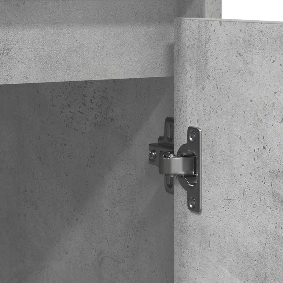 Aparador de madera de ingeniería gris hormigón 85x34x76