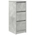 Aparador de madera de ingeniería gris hormigón 29,5x34x76