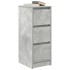 Aparador de madera de ingeniería gris hormigón 29,5x34x76
