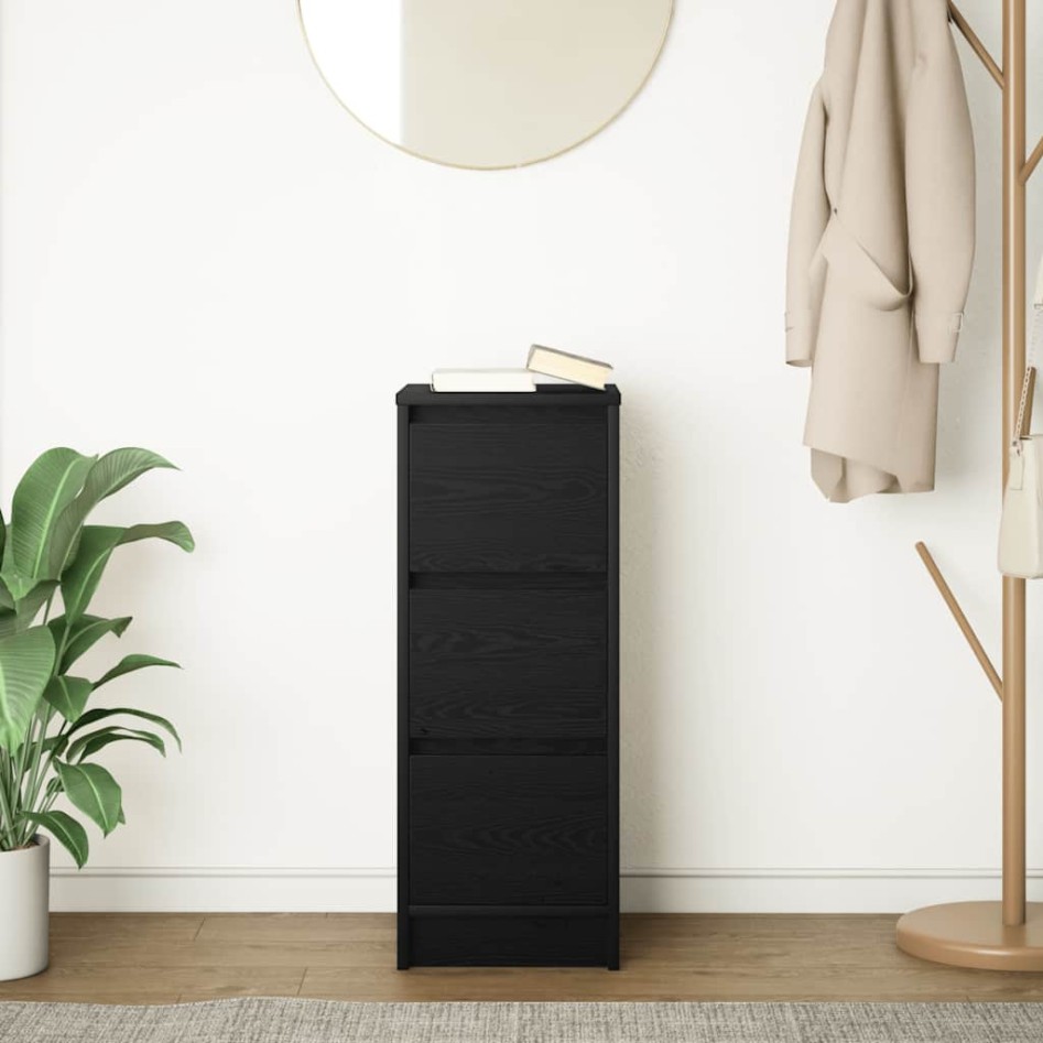 Aparador de madera de roble negro 29,5x34x76