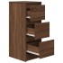 Aparador roble marrón 29,5x34x76 cm madera de