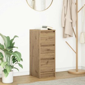 Aparador de madera de ingeniería roble artisan 29,5x34x76