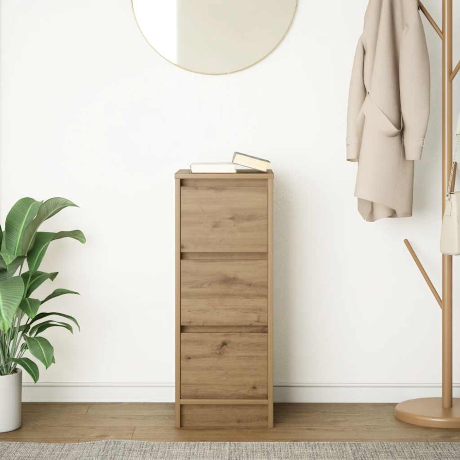 Aparador de madera de ingeniería roble artisan 29,5x34x76