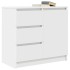 Aparador con cajón blanco 71x35x65 cm madera de