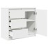 Aparador con cajón blanco 71x35x65 cm madera de