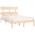 Estructura de cama de madera maciza 140x200