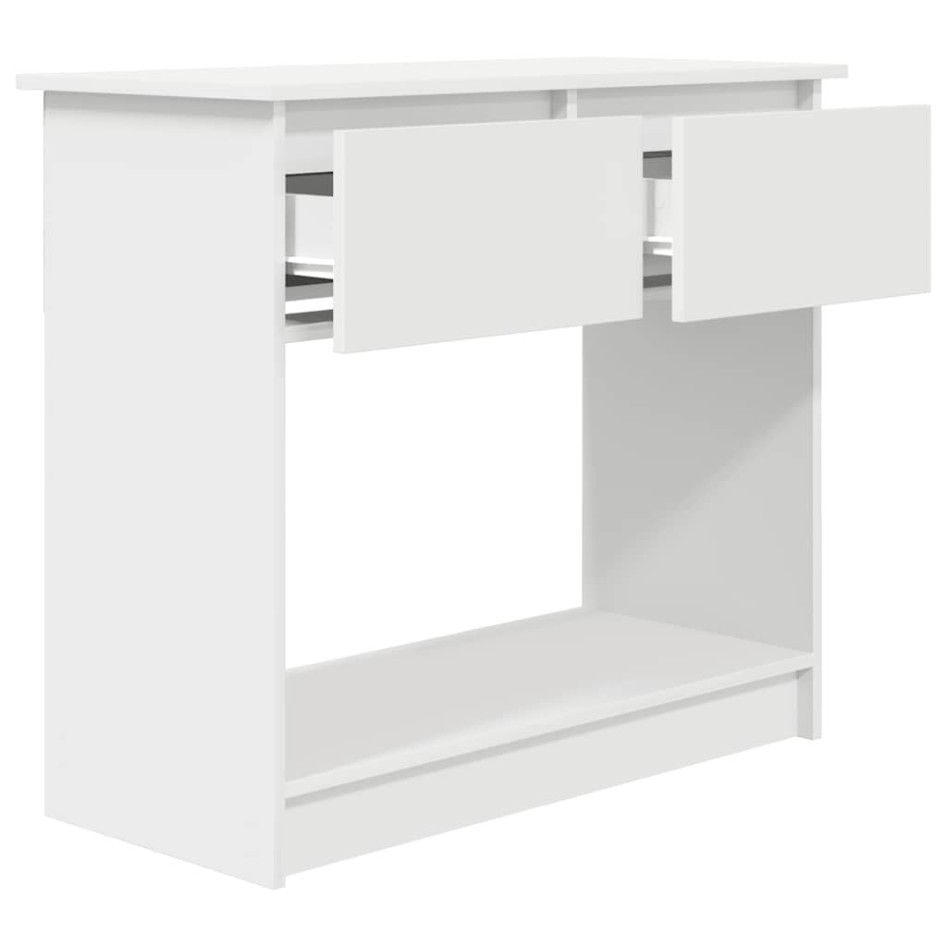 Mesa consola con cajones blanca 85,5x38,5x74,5