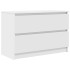 Mueble de TV de madera de ingeniería blanco 80x35x54
