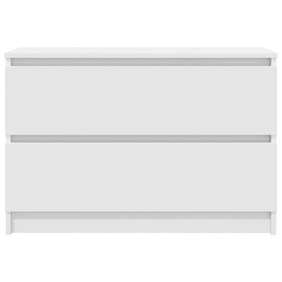 Mueble de TV de madera de ingeniería blanco 80x35x54