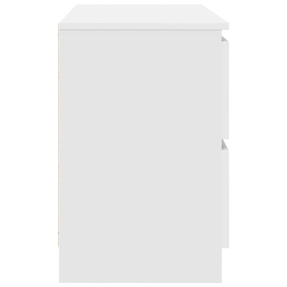 Mueble de TV de madera de ingeniería blanco 80x35x54