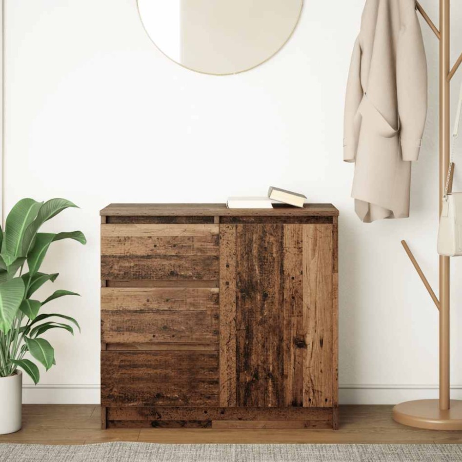 Aparador con cajón madera antigua 71x35x65 cm Madera