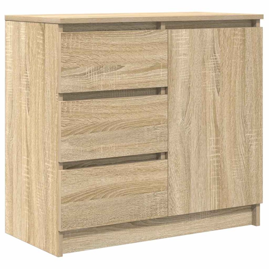 Aparador con cajón roble Sonoma 71x35x65 cm madera