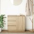 Aparador con cajón roble Sonoma 71x35x65 cm madera