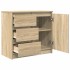 Aparador con cajón roble Sonoma 71x35x65 cm madera