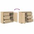 Aparador con cajón roble Sonoma 71x35x65 cm madera