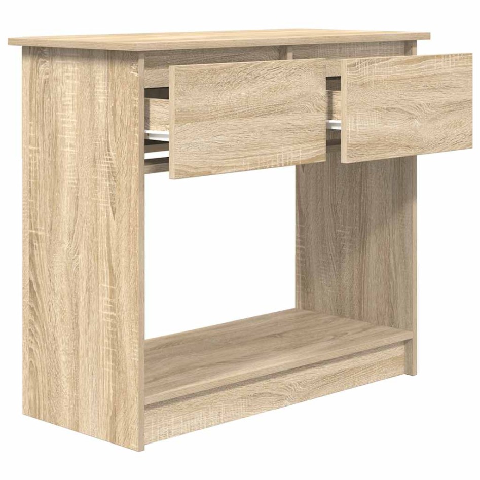 Mesa consola con cajones roble Sonoma 85,5x38,5x74,5