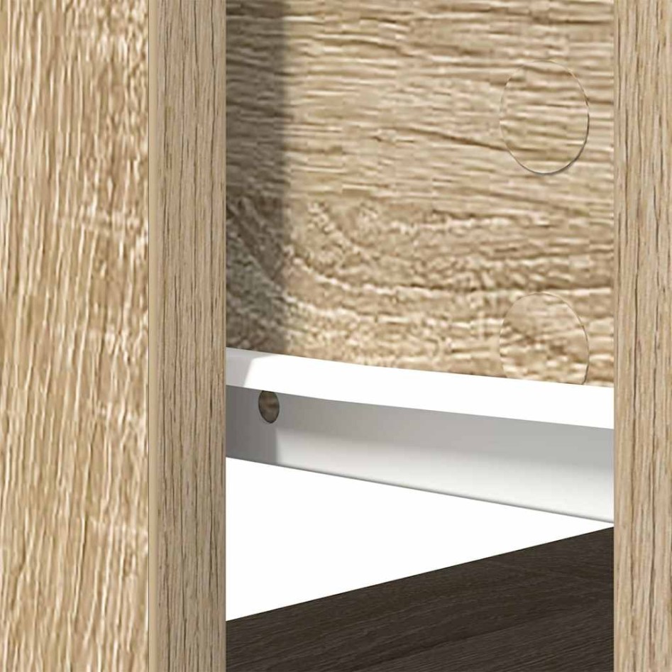 Mesa consola con cajones roble Sonoma 85,5x38,5x74,5