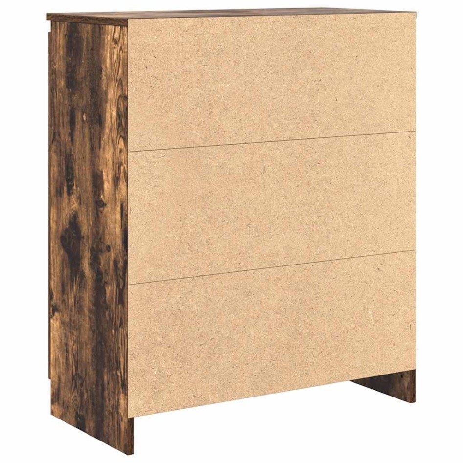 Aparador con cajones roble ahumado 71x35x84cm madera