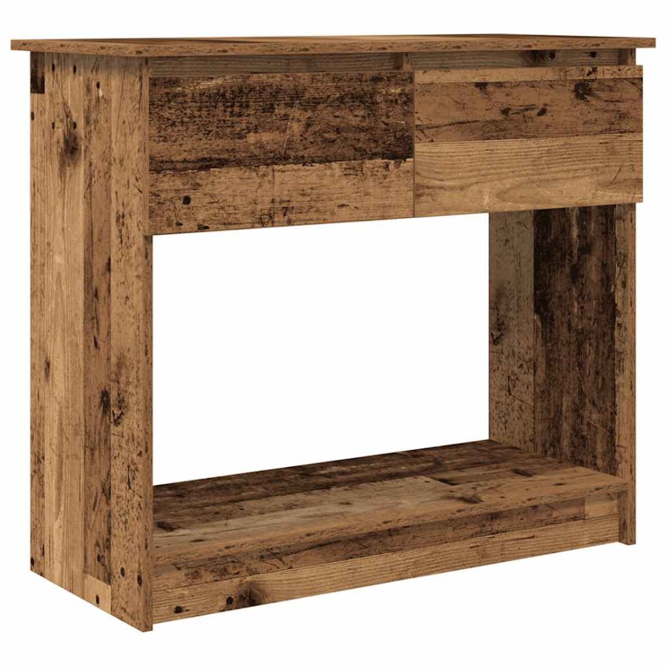Mesa consola con cajones madera vieja 85,5x38,5x74,5