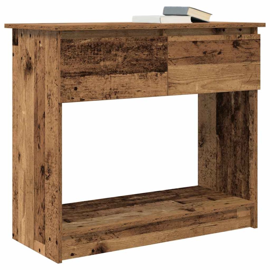 Mesa consola con cajones madera vieja 85,5x38,5x74,5