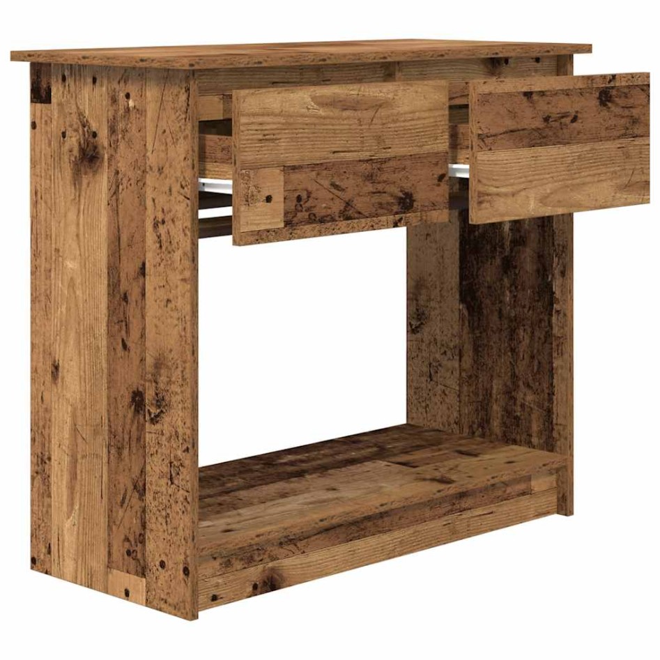 Mesa consola con cajones madera vieja 85,5x38,5x74,5