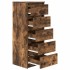 Aparador con cajones roble ahumado 37,5x35x99