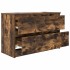 Mueble de TV de roble ahumado 80x35x54 cm Madera de