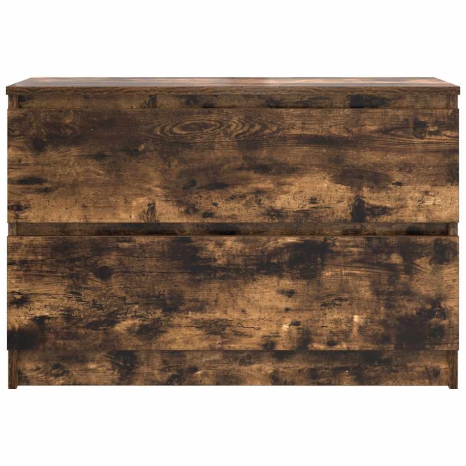 Mueble de TV de roble ahumado 80x35x54 cm Madera de