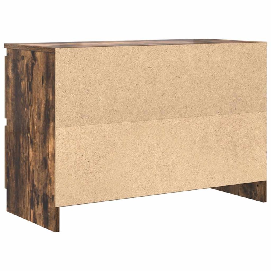 Mueble de TV de roble ahumado 80x35x54 cm Madera de