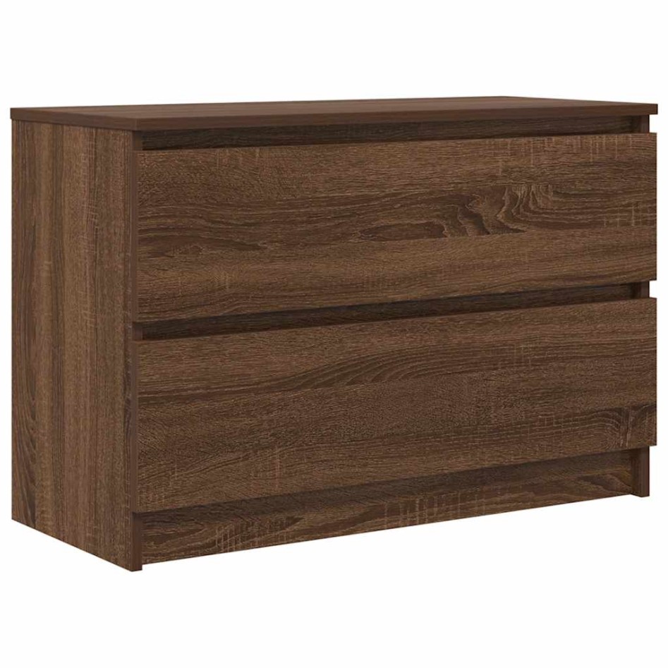 Mueble de TV marrón roble 80x35x54 cm madera de