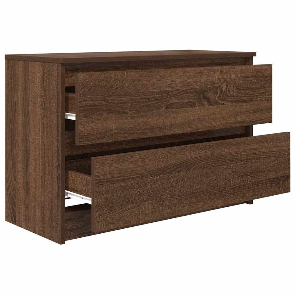 Mueble de TV marrón roble 80x35x54 cm madera de