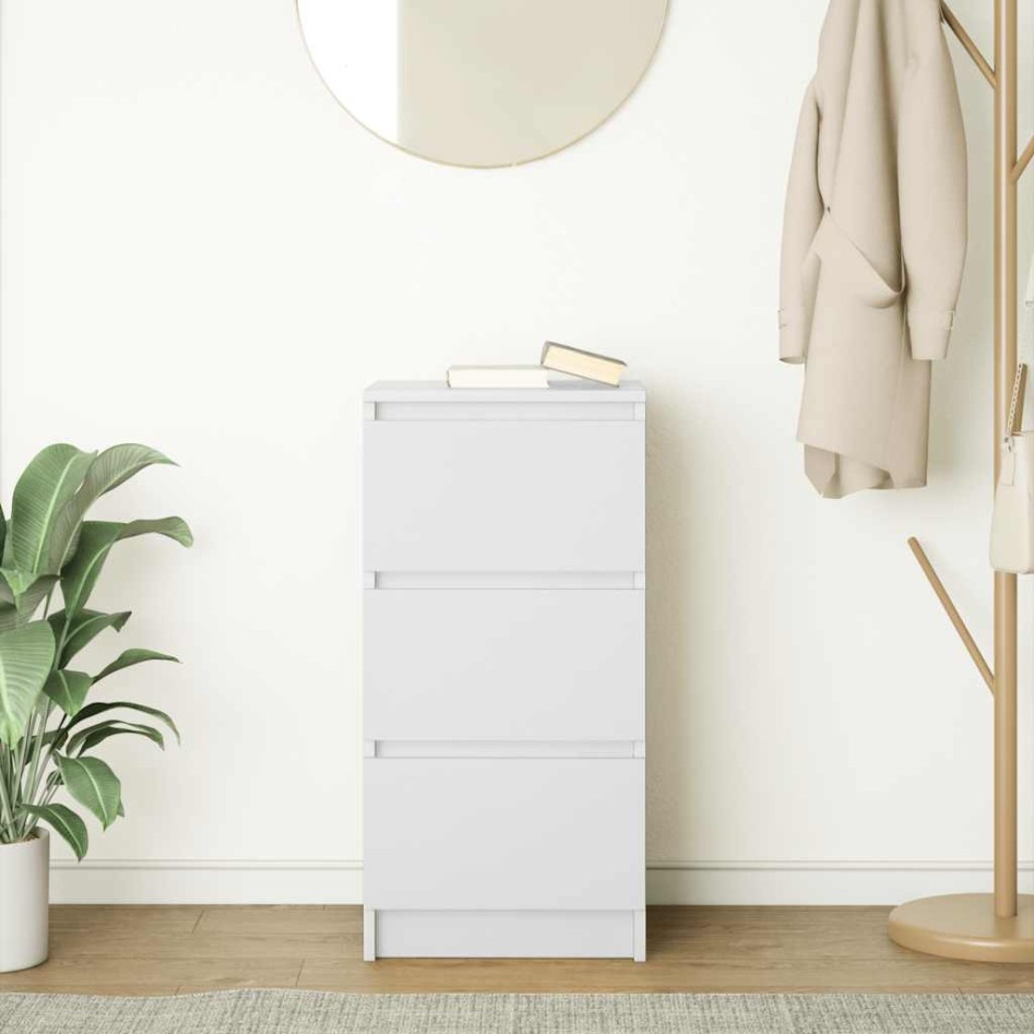 Aparador blanco 37,5x35x76 cm madera de