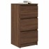 Aparador roble marrón 37,5x35x76 cm madera de