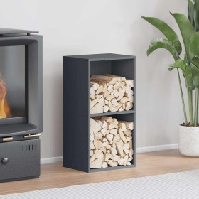 Leñero antracita 40x30x75 cm Acero laminado en