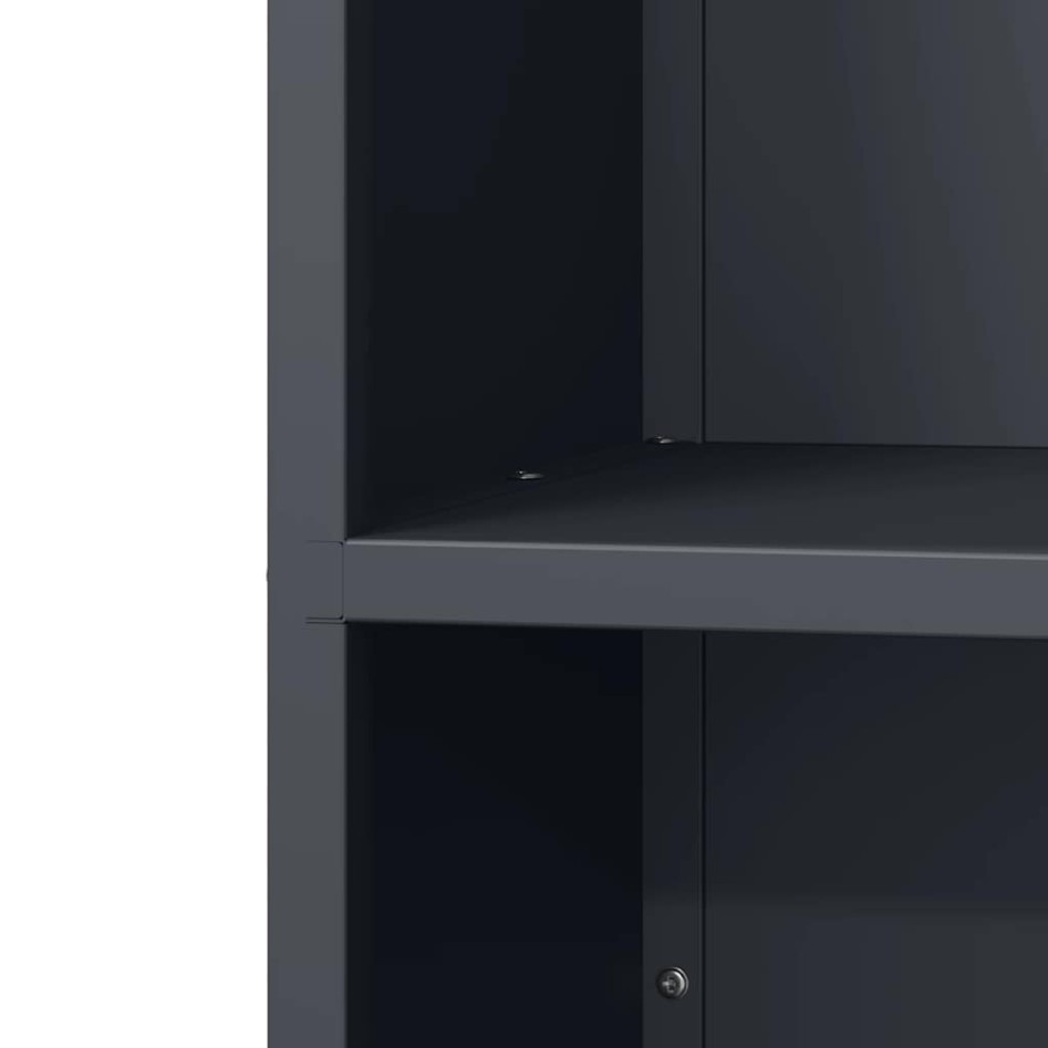 Leñero antracita 40x30x75 cm Acero laminado en