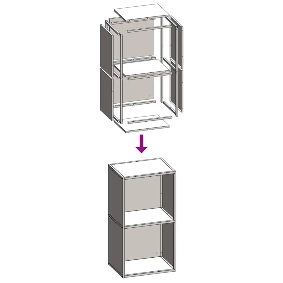 Leñero antracita 40x30x75 cm Acero laminado en
