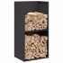 Leñero negro 40x30x80 cm Acero laminado en