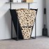 Leñero antracita 69,5x35x81 cm Acero laminado en